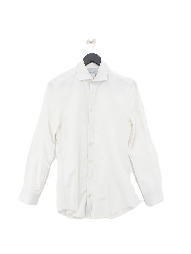 Charles Tyrwhitt Men's Shirt Collar: 14.5 in White 100% Cotton