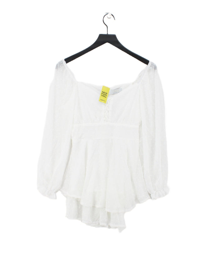 Quiz Women's Mini Dress UK 8 White 100% Polyester
