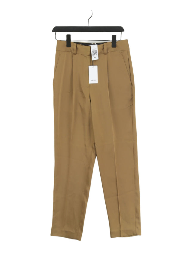 Reiss Women's Trousers UK 8 Gold Polyester with Cotton