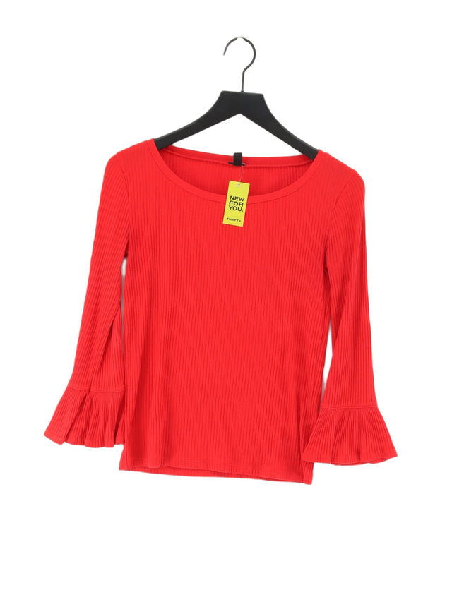 J. Crew Women's T-Shirt XXS Red Cotton with Elastane, Polyester