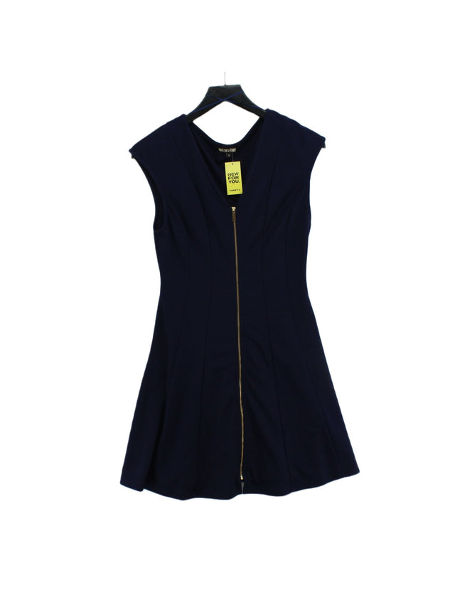 BIBA Women's Midi Dress UK 12 Blue Polyester with Elastane, Viscose