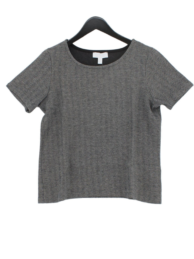 The White Label Women's Jumper UK 12 Grey Cotton with Polyamide, Wool