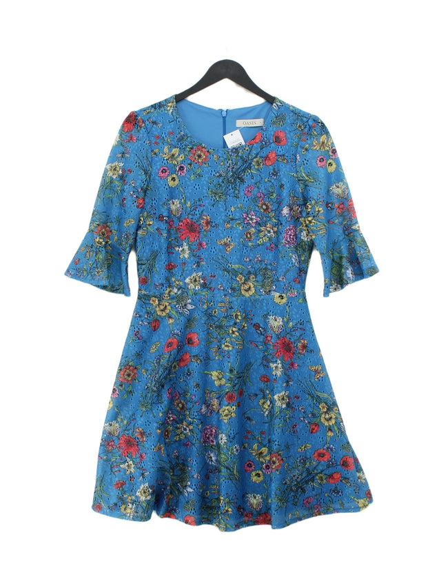 Oasis Women's Midi Dress S Blue 100% Polyester