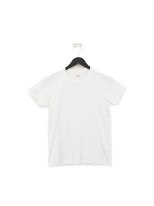 Uniqlo Women's T-Shirt S White 100% Cotton