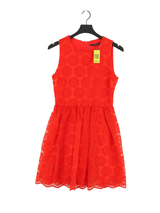 Zara Women's Midi Dress M Red 100% Viscose