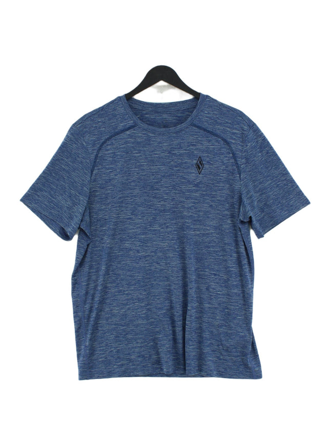 Skechers Men's T-Shirt M Blue 100% Polyester