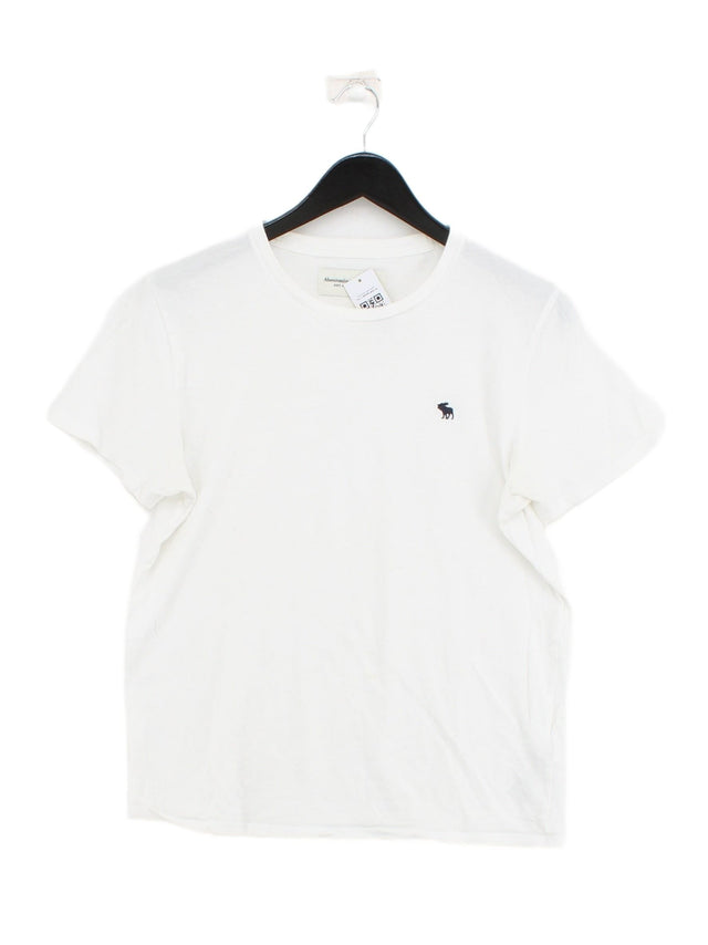 Abercrombie & Fitch Women's T-Shirt S White 100% Cotton
