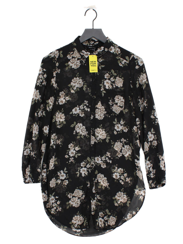 New Look Women's Blouse UK 12 Black 100% Polyester