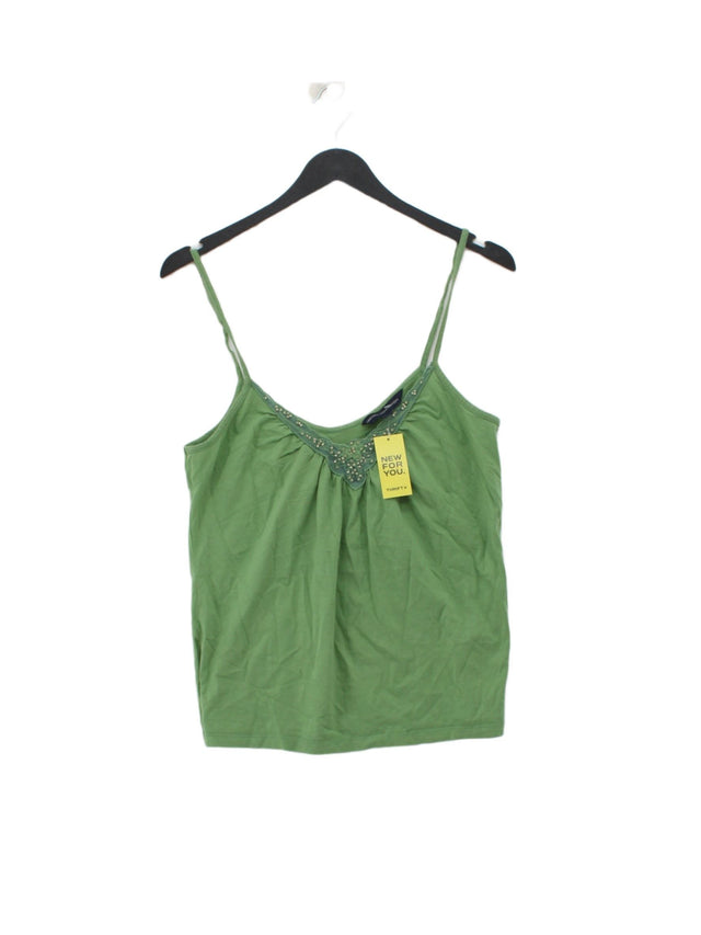 French Connection Women's Top M Green 100% Cotton