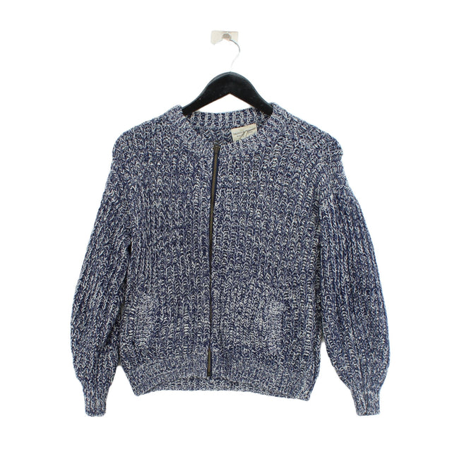 Ralph Lauren Women's Cardigan M Blue Cotton with Nylon