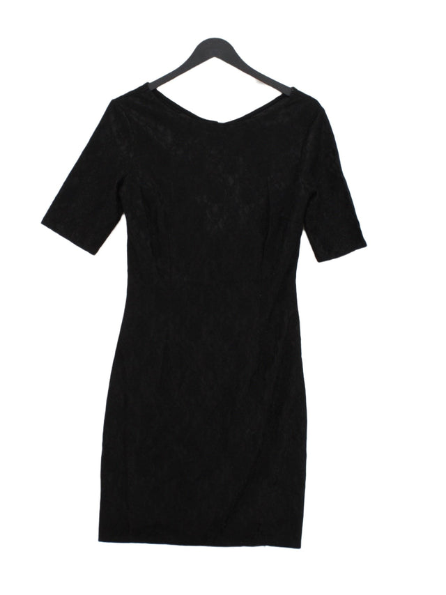 La Redoute Women's Midi Dress UK 10 Black Polyester with Polyamide, Viscose