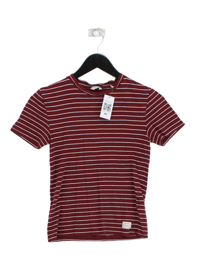 Jack Wills Women's T-Shirt UK 6 Red 100% Cotton
