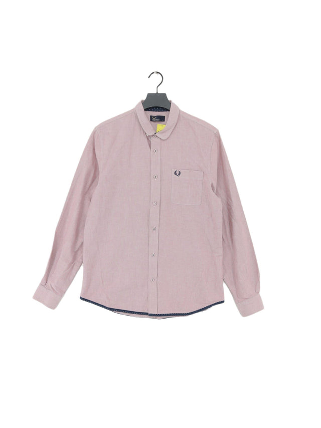 Fred Perry Men's Shirt L Purple 100% Cotton