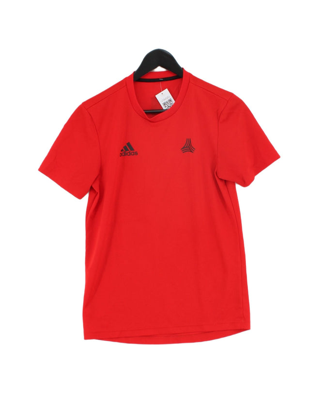 Adidas Men's T-Shirt S Red 100% Polyester