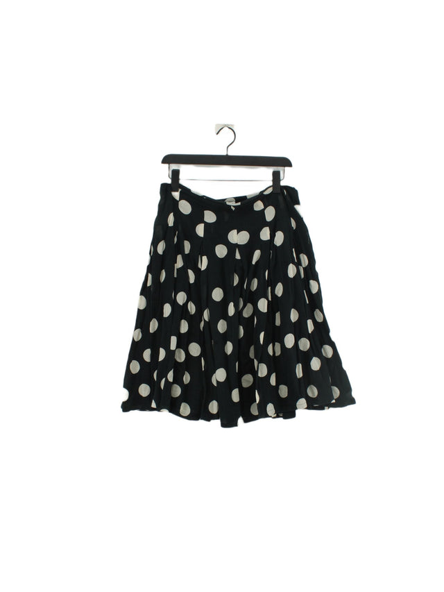 Toast Women's Midi Skirt UK 12 Black 100% Cotton