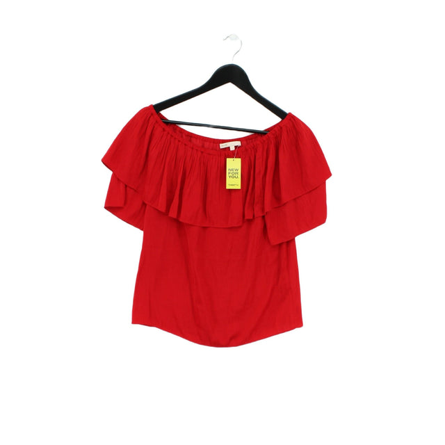 Maje Women's Top UK 8 Red 100% Polyester