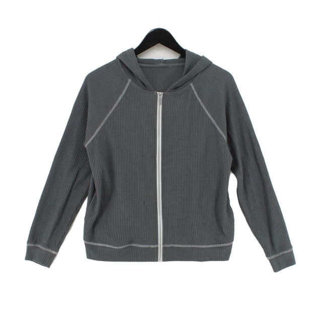 Next Women's Hoodie UK 12 Grey Cotton with Polyester