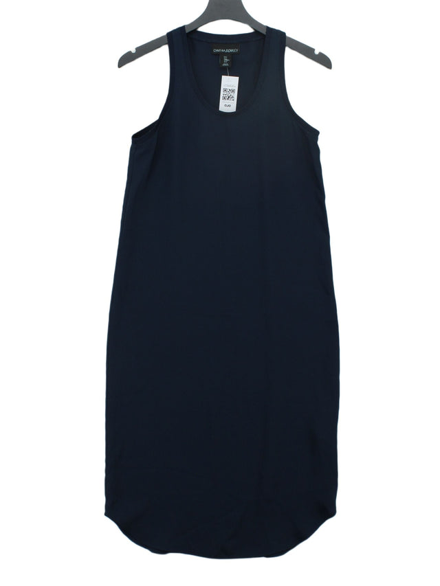 Cynthia Rowley Women's Midi Dress UK 6 Blue 100% Polyester