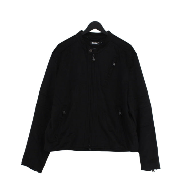 DKNY Men's Blazer XL Black Wool with Cashmere