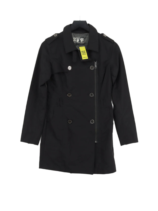 River Island Women's Coat S Black 100% Polyester