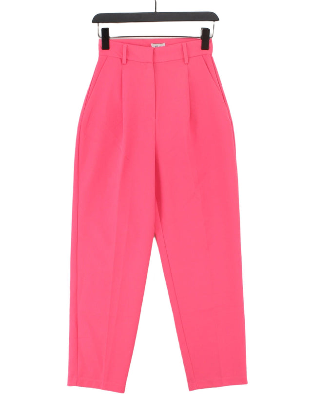 Oh Polly Women's Suit Trousers UK 6 Pink Polyester with Spandex