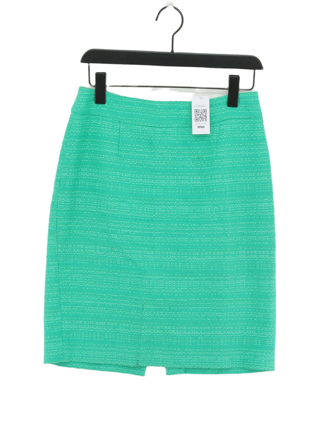 Banana Republic Women's Midi Skirt UK 10 Green Cotton with Acrylic, Polyester