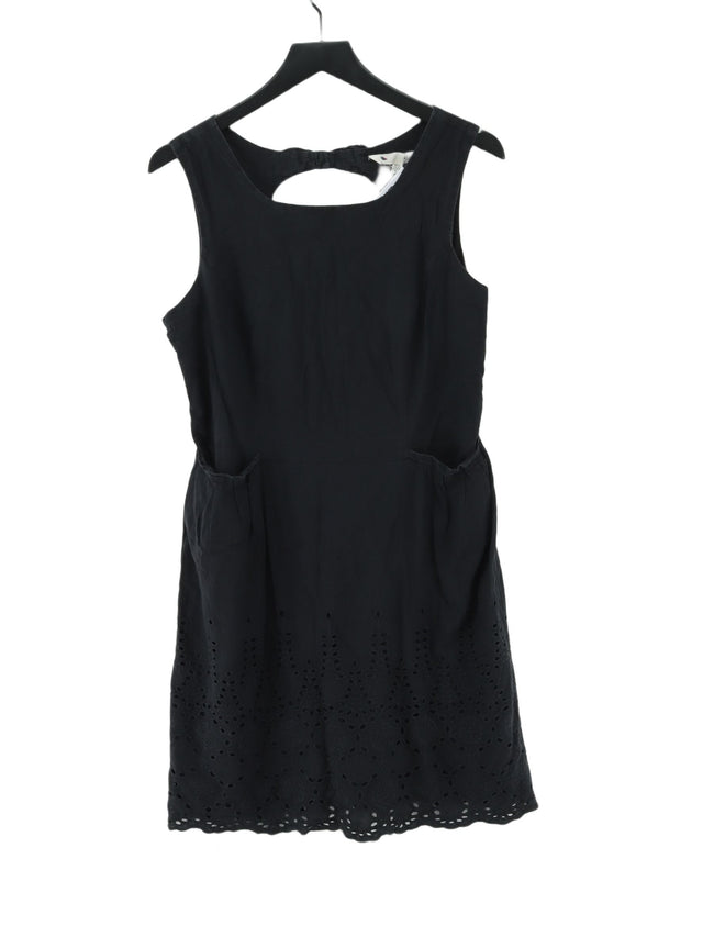 Yumi Women's Midi Dress UK 16 Black 100% Cotton