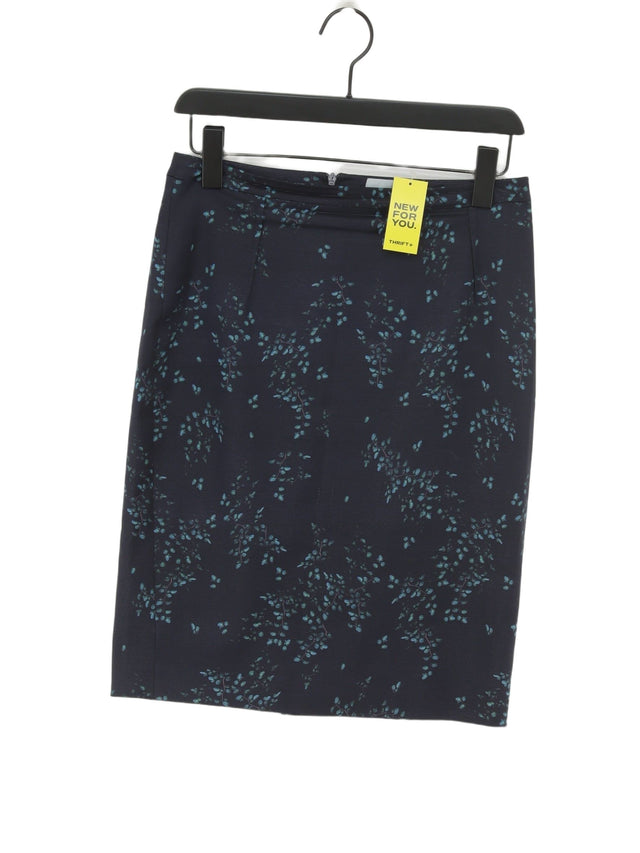 Jigsaw Women's Midi Skirt UK 10 Black Viscose with Elastane, Other, Polyester