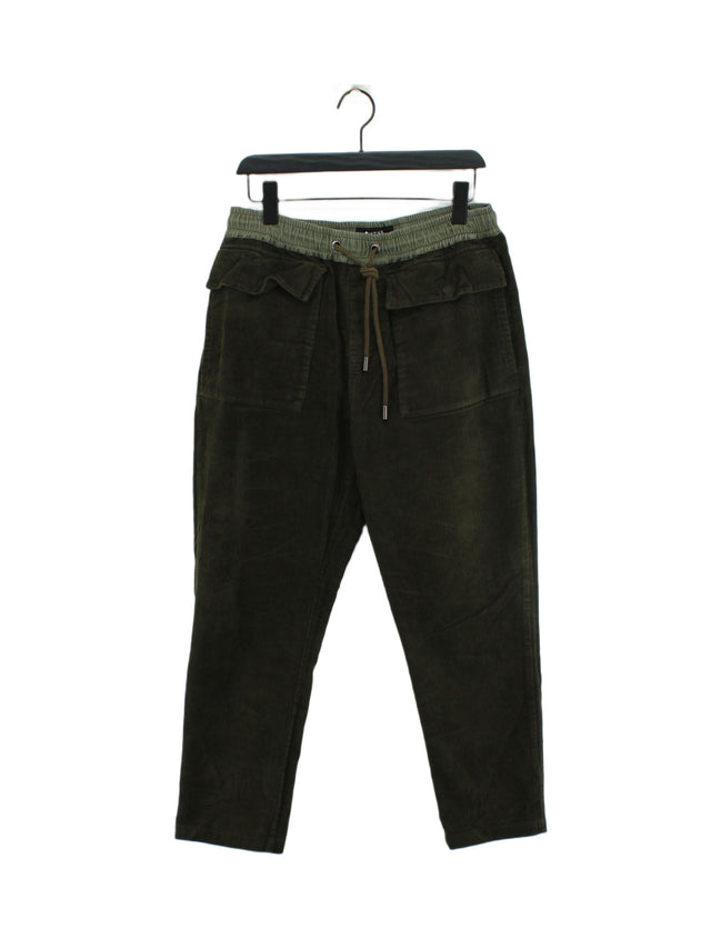 Native Youth Women's Suit Trousers UK 6 Green 100% Cotton