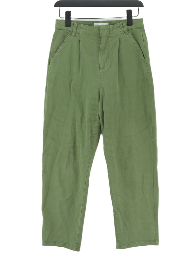 MNG Women's Jeans UK 10 Green Cotton with Elastane, Lyocell Modal