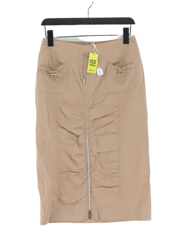 Basler Women's Midi Skirt UK 14 Tan Cotton with Other