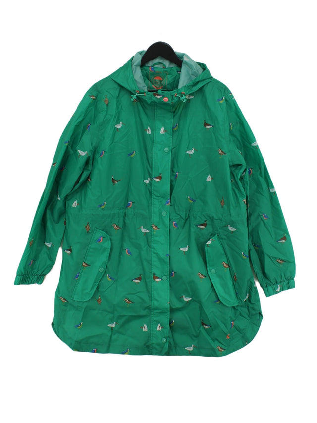 Joules Women's Coat UK 20 Green 100% Polyester