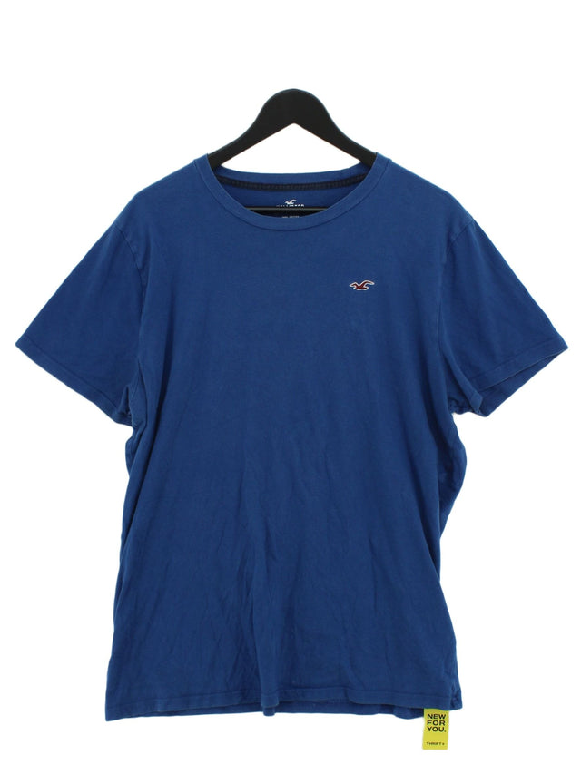 Hollister Men's T-Shirt XL Blue 100% Cotton