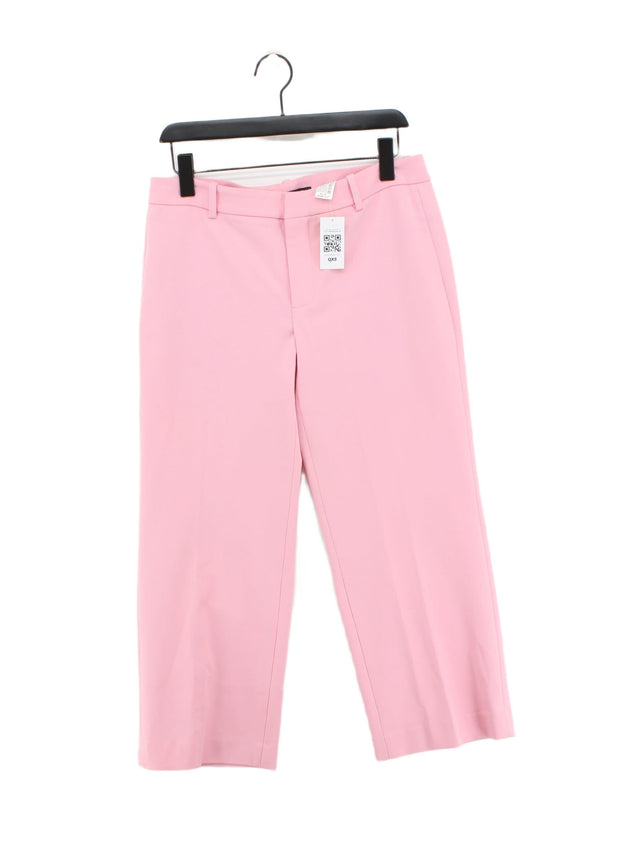 Zara Women's Suit Trousers M Pink Polyester with Elastane, Viscose