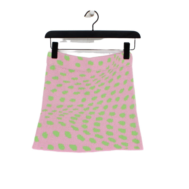 Collusion Women's Mini Skirt UK 8 Pink 100% Acrylic