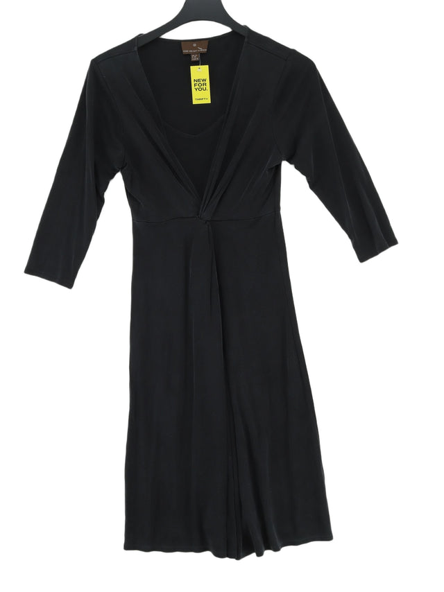 FWM (Fenn Wright Manson) Women's Midi Dress UK 12 Black 100% Silk