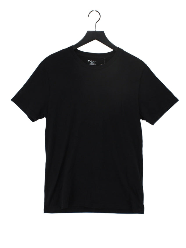 Next Men's T-Shirt S Black 100% Cotton