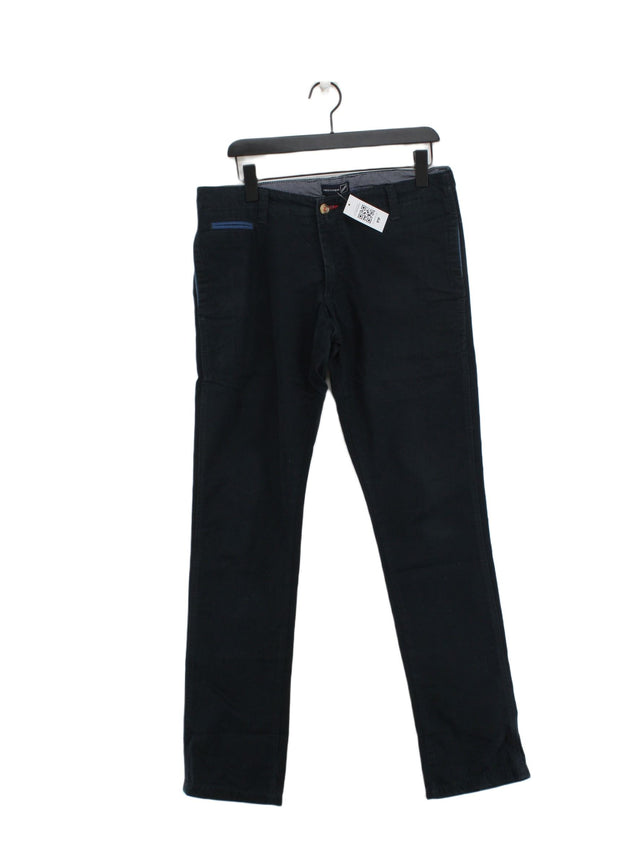 Daniel Hechter Men's Suit Trousers W 34 in Blue 100% Cotton