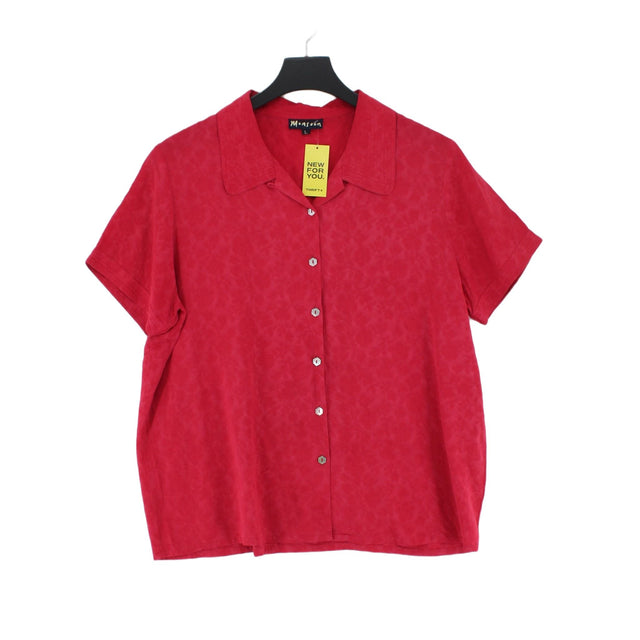 Monsoon Women's Shirt L Red 100% Silk