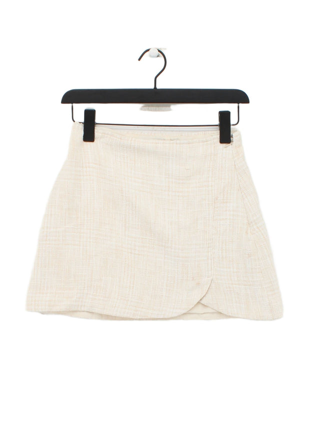 Abercrombie & Fitch Women's Midi Skirt XS Cream 100% Cotton