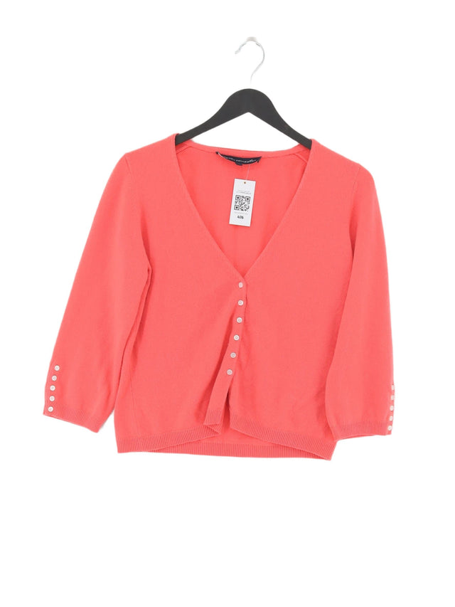 French Connection Women's Cardigan L Pink 100% Cashmere