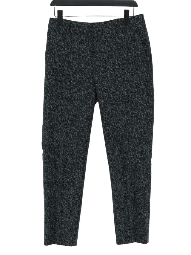 Mango Women's Suit Trousers UK 12 Black Polyester with Elastane