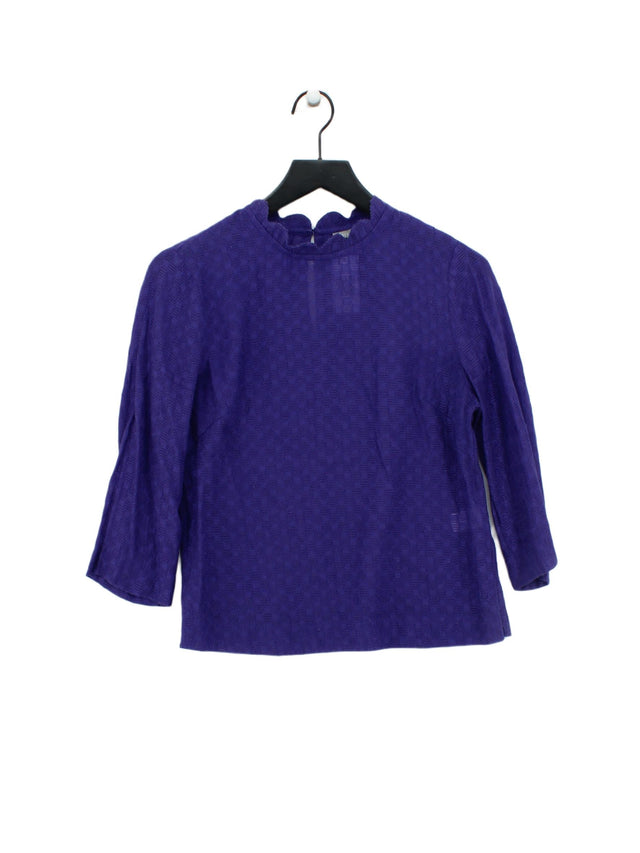 Oliver Bonas Women's Top UK 8 Purple Polyester with Lyocell Modal