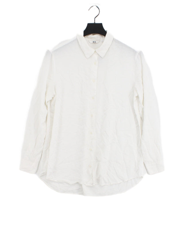 Uniqlo Women's Shirt L White 100% Other