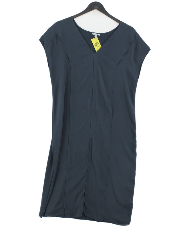 Jigsaw Women's Maxi Dress M Grey Silk with Cotton, Polyester