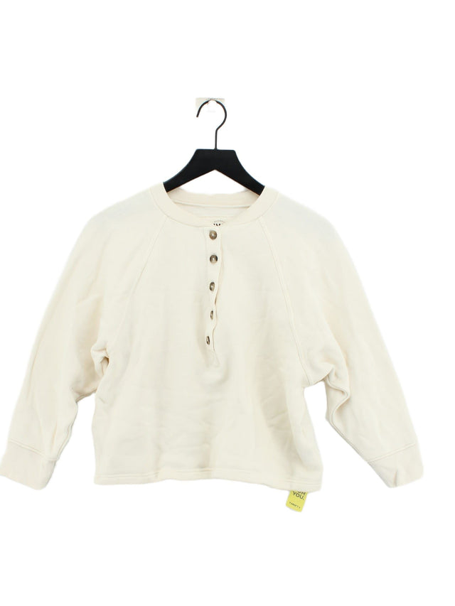 Madewell Women's Jumper XS Cream Cotton with Polyester