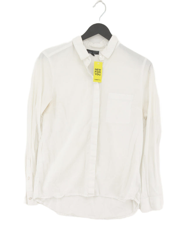 Topshop Women's Shirt UK 10 White 100% Cotton