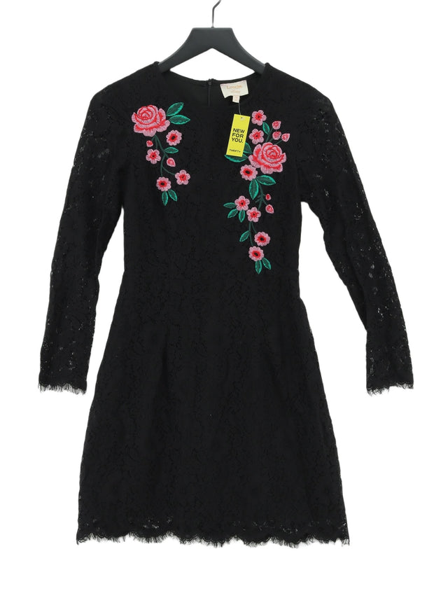 Louche Women's Midi Dress UK 10 Black Polyamide with Cotton, Spandex