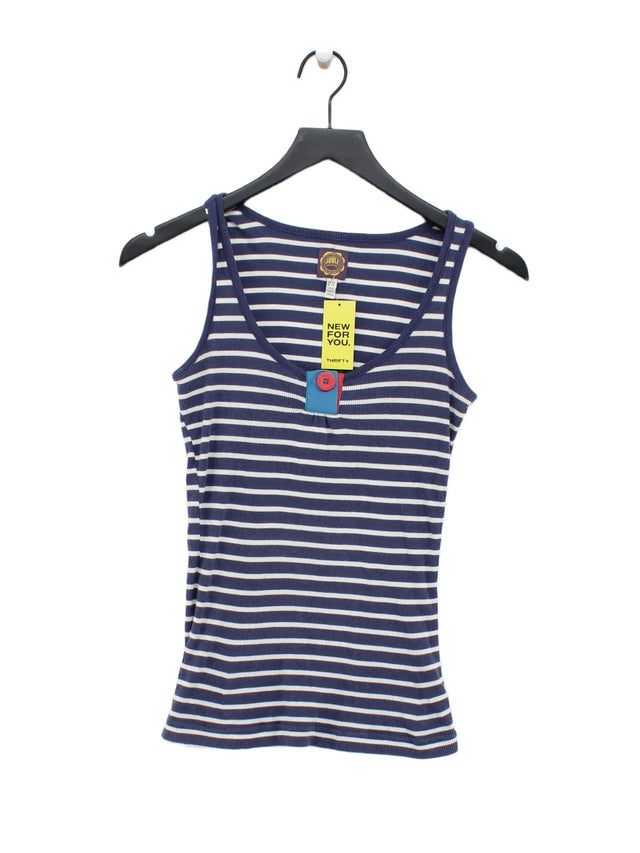 Joules Women's T-Shirt XS Blue Cotton with Lyocell Modal