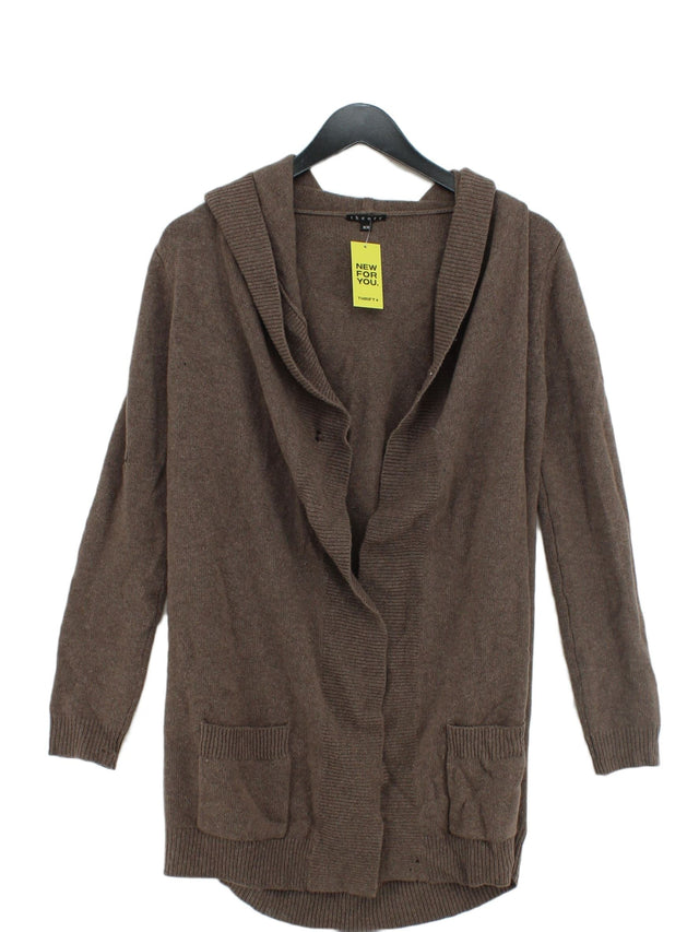 Theory Women's Cardigan M Brown 100% Cashmere